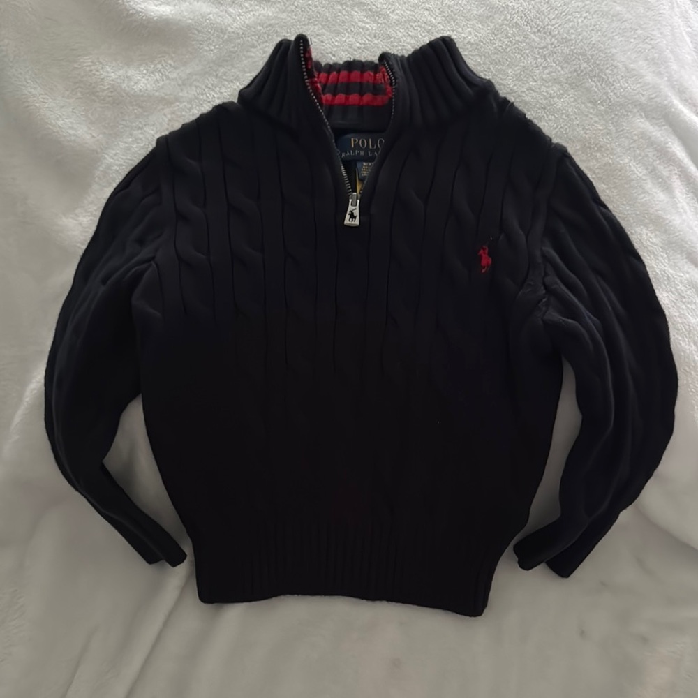 Polo by Ralph Lauren Black Zip Up Sweater
